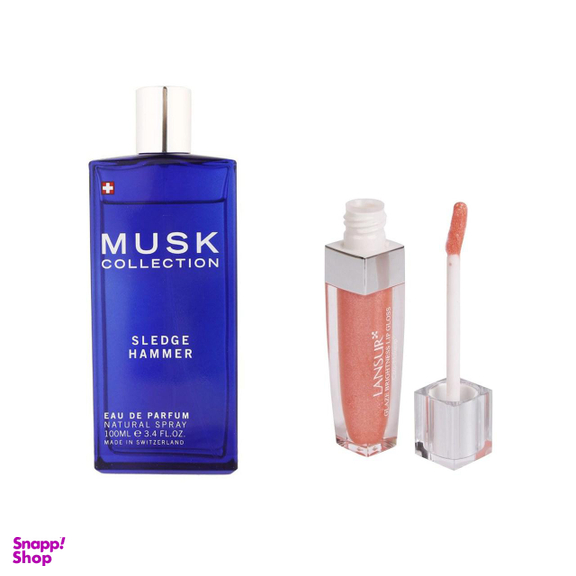 ادوپرفیوم مردانه استاویتا (Stavita) مدل Musk Sledge Hammer حجم 100 میلی‌لیتر + رژ لب مایع لانسور سری Glaze شماره 18