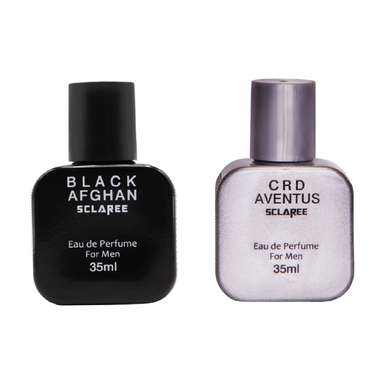 عطر جیبی مردانه اسکلاره (Sclaree) مدل Black Afghan حجم 35 میلی‌لیتر + عطر جیبی مردانه اسکلاره (Sclaree) مدل Crd Aventus