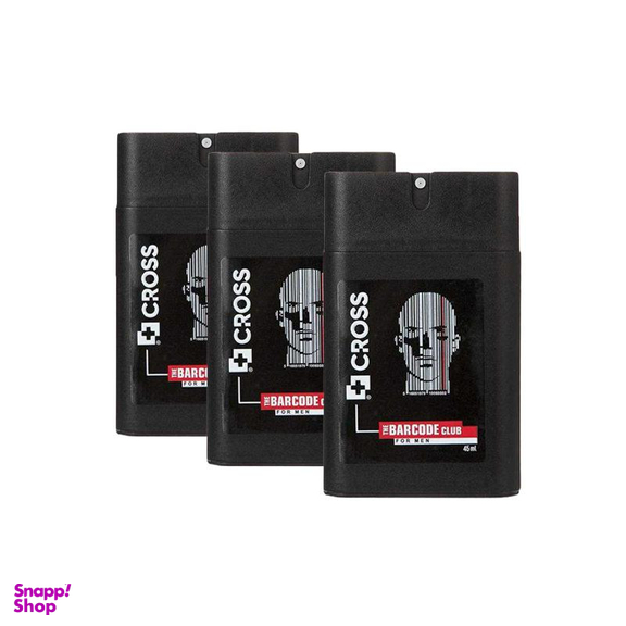 عطر جیبی مردانه کراس (Cross) مدل Barcode حجم 45 میلی‌لیتر مجموعه 3 عددی