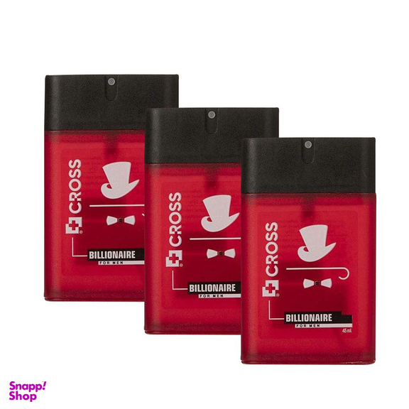 عطر جیبی مردانه کراس (Cross) مدل Bilonaire حجم 45 میلی‌لیتر بسته 3 عددی