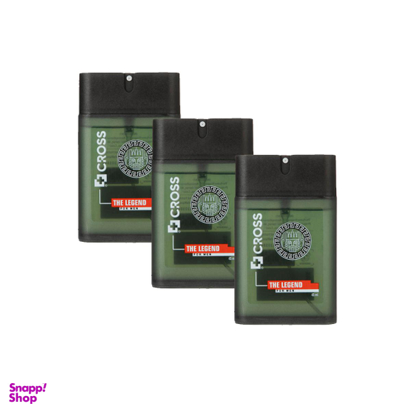 عطر جیبی مردانه کراس (Cross) مدل The Legend حجم 45 میلی‌لیتر مجموعه 3 عددی