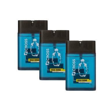 عطر جیبی مردانه کراس (Cross) مدل Vega Bond حجم 45 میلی‌لیتر مجموعه 3 عددی
