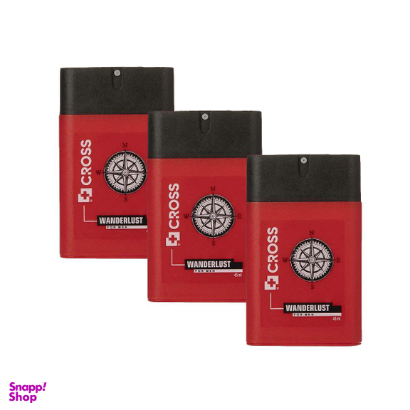 عطر جیبی مردانه کراس (Cross) مدل Wanderlust حجم 45 میلی‌لیتر مجموعه 3 عددی