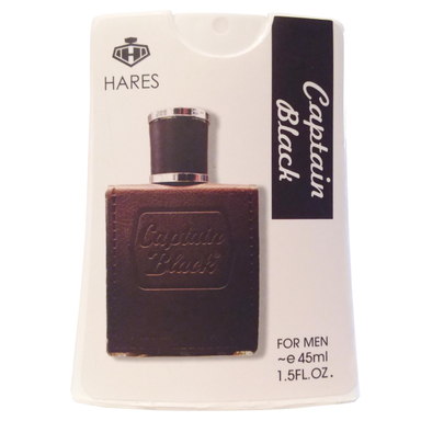 عطرجیبی مردانه حارث (Hares) مدل کاپیتان بلک حجم 45 میلی‌لیتر