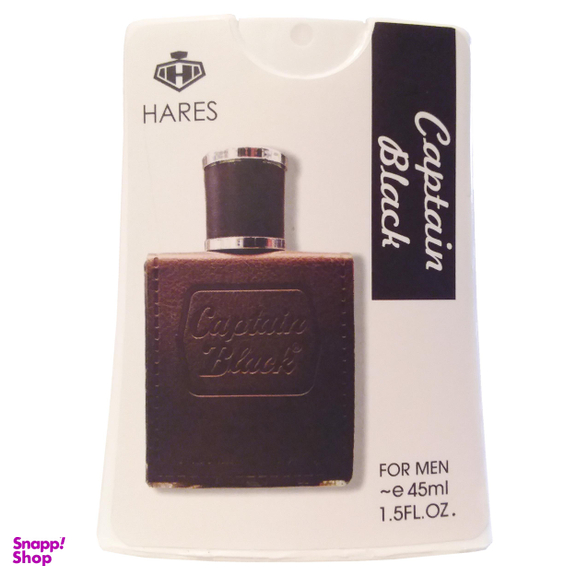 عطرجیبی مردانه حارث (Hares) مدل کاپیتان بلک حجم 45 میلی‌لیتر