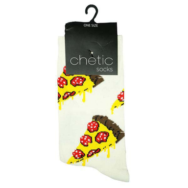 جوراب زنانه چتیک (Chetic) طرح پیتزا کد RG- C887 رنگ سفید