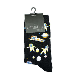 جوراب زنانه چتیک (Chetic) مدل فضانورد کد RG-C 742 رنگ مشکی
