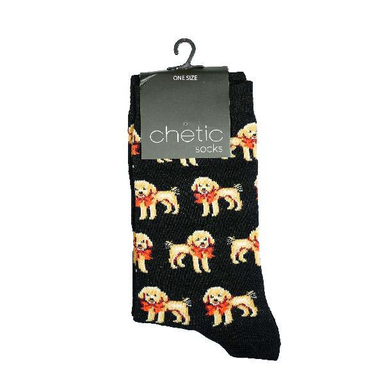جوراب زنانه چتیک (Chetic) طرح سگ کد RG-C 726 رنگ مشکی