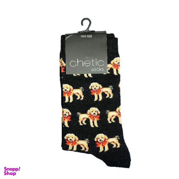 جوراب زنانه چتیک (Chetic) طرح سگ کد RG-C 726 رنگ مشکی