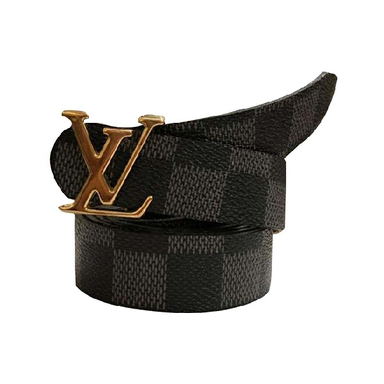 کمربند زنانه کیفانی (Kifany) طرح لوییس ویتون 1800 مدل LV فری سایز رنگ مشکی -طوسی