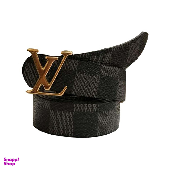 کمربند زنانه کیفانی (Kifany) طرح لوییس ویتون 1800 مدل LV فری سایز رنگ مشکی -طوسی