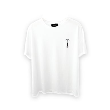 تیشرت آدمک گری (Gray) رنگ سفید