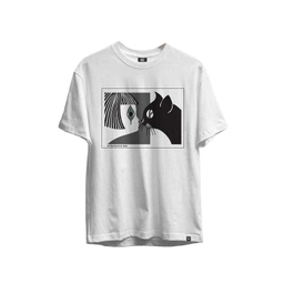 تیشرت گری (Gray) مدل گربه و دختر