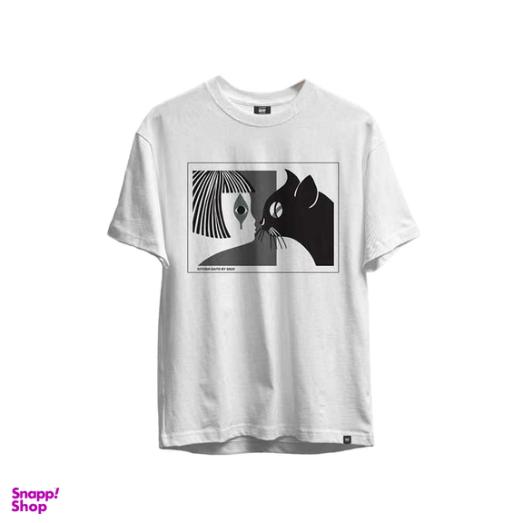 تیشرت گری (Gray) مدل گربه و دختر