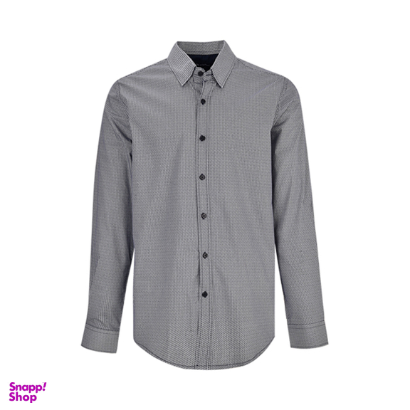 پیراهن مردانه پوپلین چاپی بادی اسپینر (Body Spinner) مدل 2725 سرمه ای