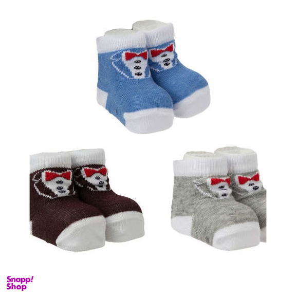 جوراب نوزادی فیورلا (Fiorella) مدل 3834 مجموعه 3 عددی