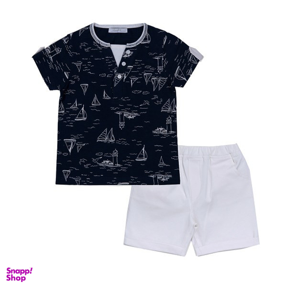 ست تی شرت و شلوارک نوزادی فیورلا (Fiorella) مدل 21036