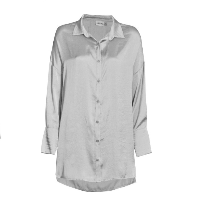 پیراهن زیبو (Ziboo) مدل R027-ST-Drop shoulder oversize طوسی