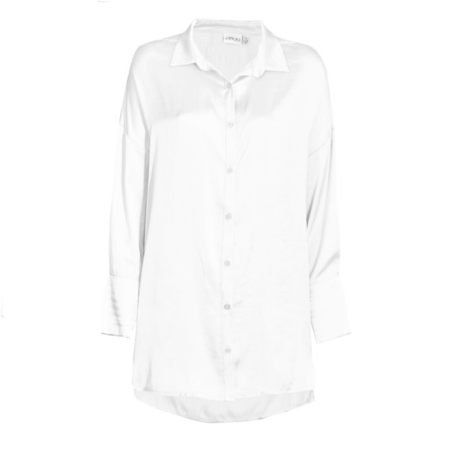 پیراهن زیبو (Ziboo) مدل R027-ST-Drop shoulder oversize سفید