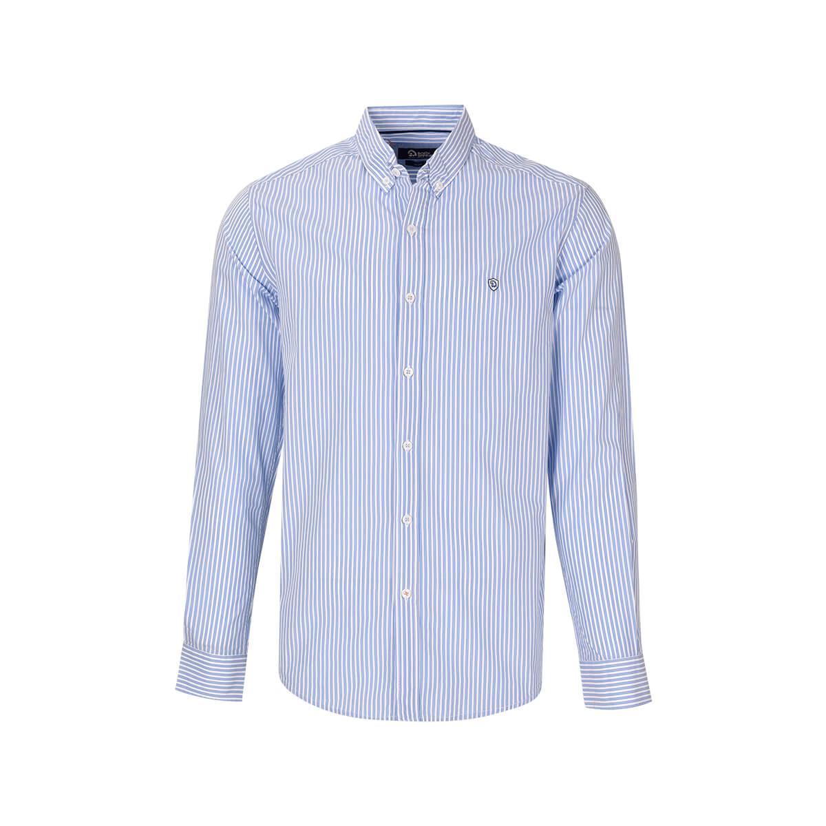 پیراهن راه راه یقه دار اسلیم بادی اسپینر (Body Spinner) مدل 1110 آبی