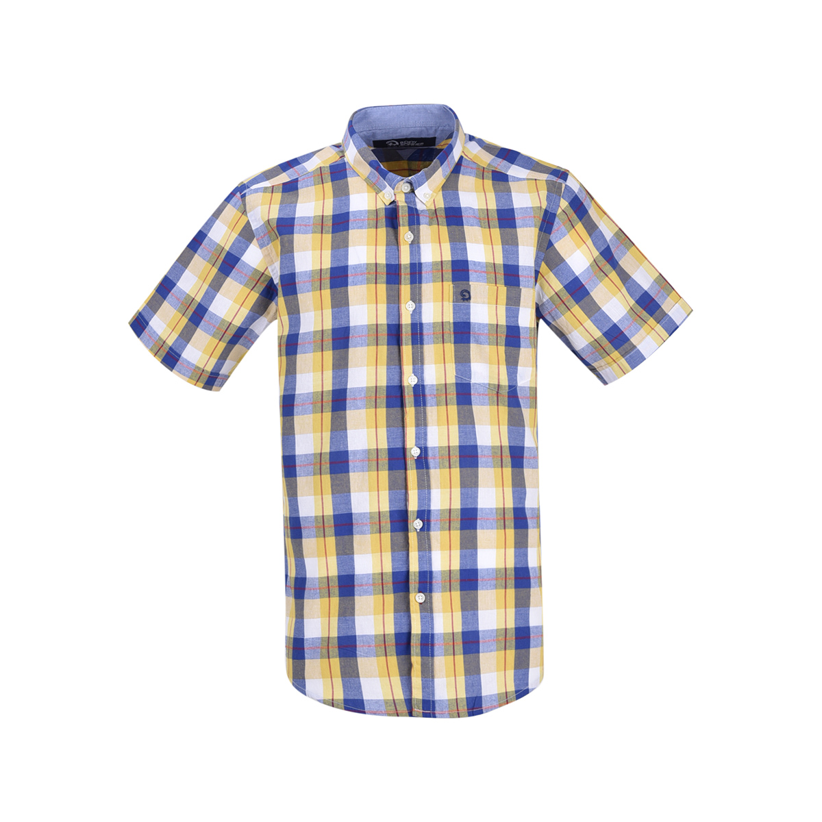 پیراهن آستین کوتاه چهارخونه رگولار فیت بادی اسپینر (Body Spinner) مدل 01970673 زرد