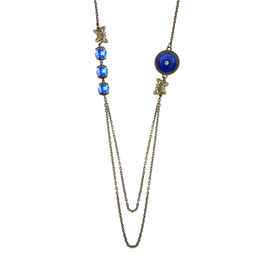 گردنبند رومانتویی مدل پروانه و چشم نظر