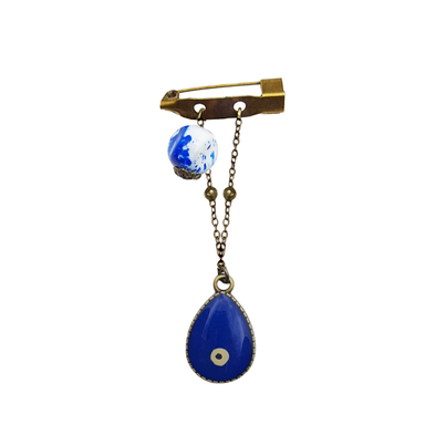 سنجاق سینه پیکسلی طرح چشم نظر اشکی