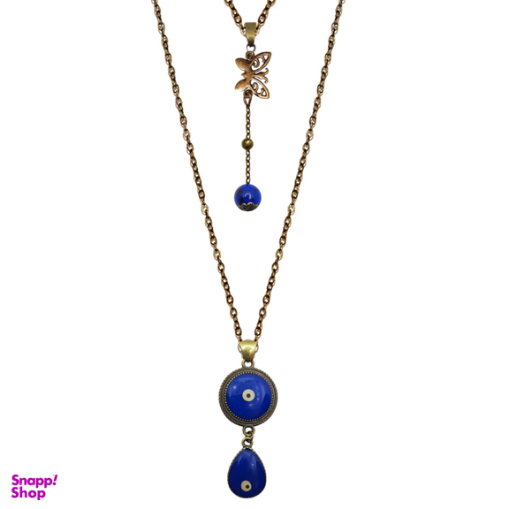 گردنبند رومانتویی مدل پروانه و چشم نظر