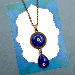 گردنبند رومانتویی مدل پروانه و چشم نظر