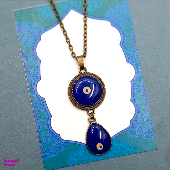 گردنبند رومانتویی مدل پروانه و چشم نظر