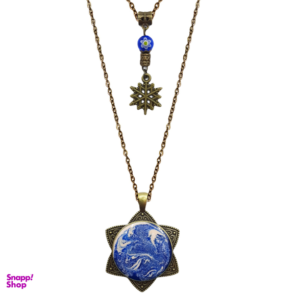 گردنبند دو زنجیره مدل برفدانه