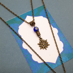 گردنبند دو زنجیره مدل برفدانه