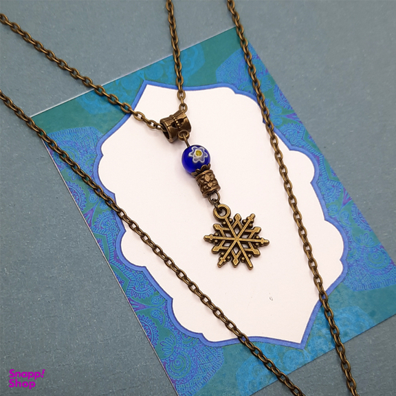 گردنبند دو زنجیره مدل برفدانه