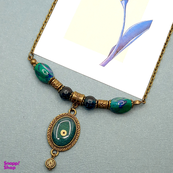 گردنبند دور گردنی مدل چشم نظر NE0023