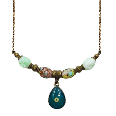 گردنبند کوتاه مدل چشم نظر NE0021