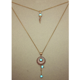 گردنبند رو مانتویی مدل طاووس