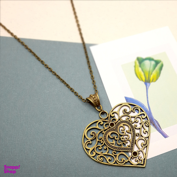 گردنبند رو مانتویی مدل قلب NE0063