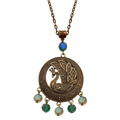 گردنبند بلند رو مانتویی مدل طاووس TV001