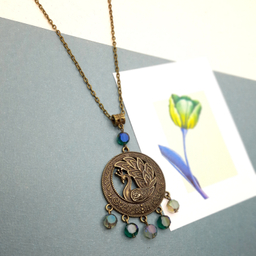 گردنبند بلند رو مانتویی مدل طاووس TV001