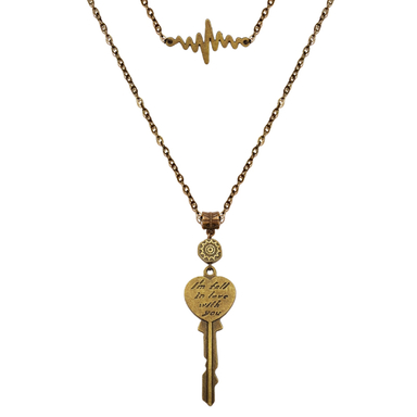 گردنبند بلند رو مانتویی مدل کلید و ضربان