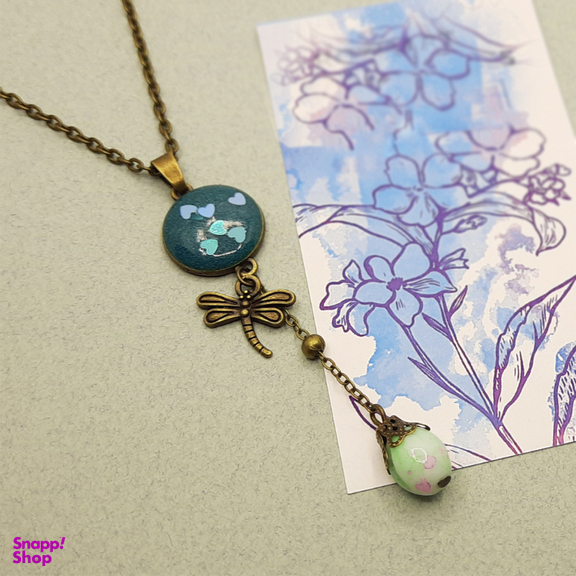 گردنبند کوتاه دور گردنی مدل سنجاقک