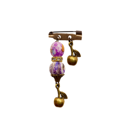 سنجاق سینه پیکسلی مدل سیب