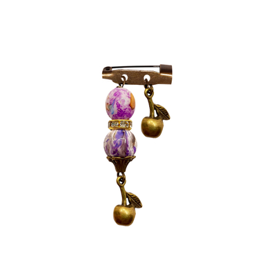 سنجاق سینه پیکسلی مدل سیب