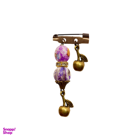 سنجاق سینه پیکسلی مدل سیب