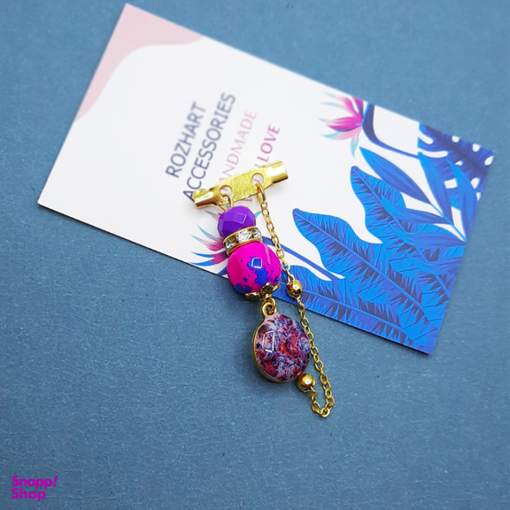 سنجاق سینه پیکسلی مدل آبرنگ