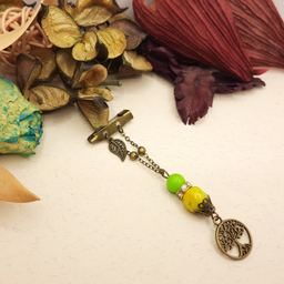 سنجاق سینه پیکسلی ژوپین مدل برگ و درخت