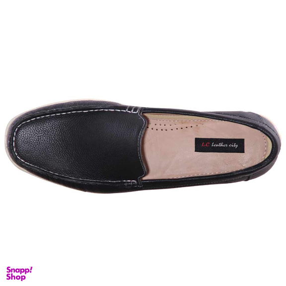 کفش روزمره چرم طبیعی مردانه مدل S228 مشکی