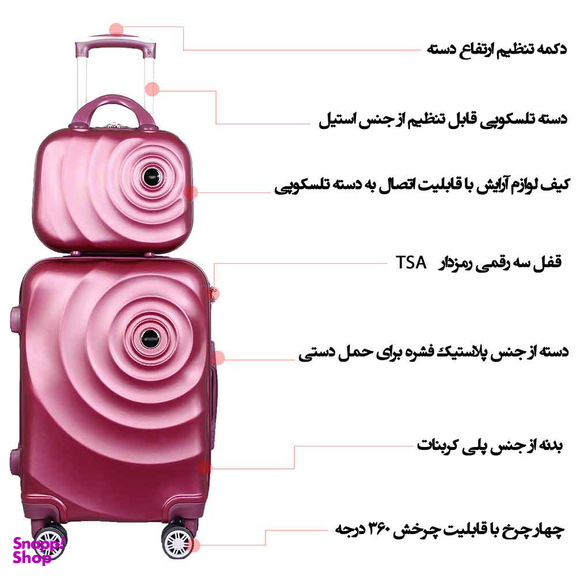 مجموعه چهارعددی چمدان مدل R1936