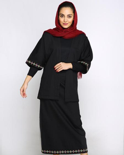 عبا دامن ژاله مشکی
