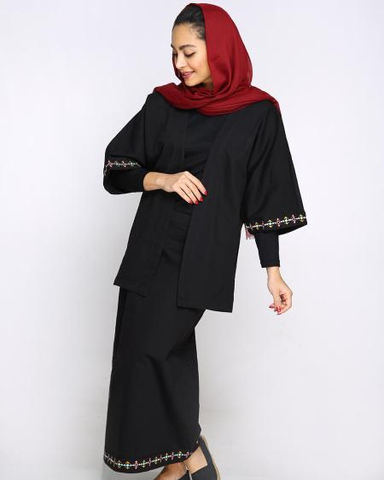 عبا دامن ژاله مشکی